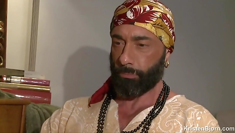 Sexy girl with big tits gets foot worship