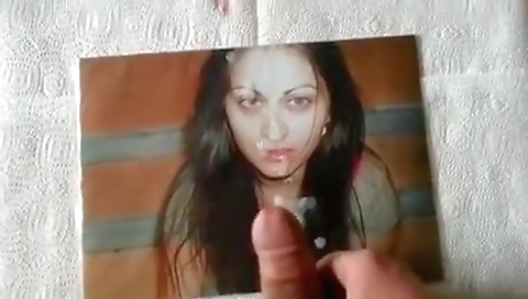 Sexy girlfriend gets her face after a cum