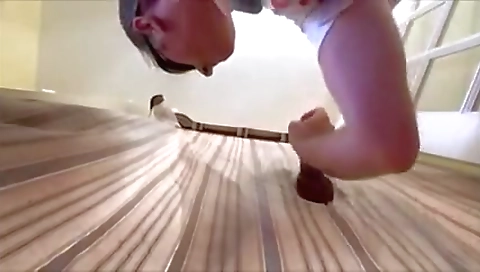 Blonde with huge natural tits gets her pussy drilled