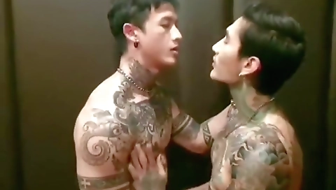 Sexy young blonde's cock shown