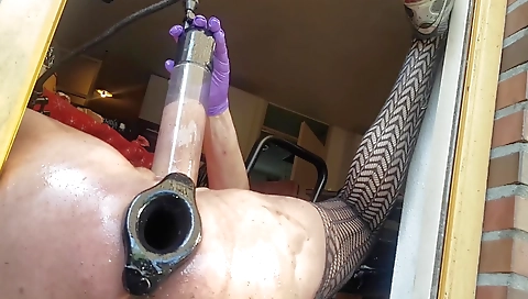 Sexy brunette hair with large cock