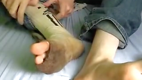 Hot lesbian sex with a dildo