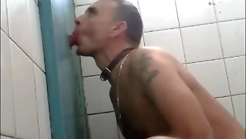 Sexy blonde gets fucked in the bathroom
