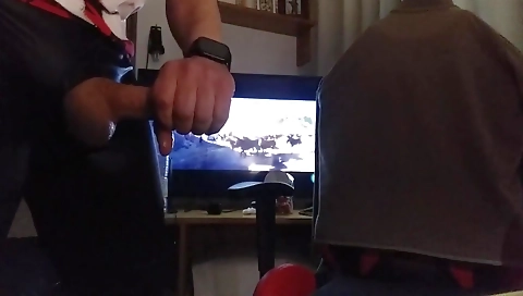 Shemal strips and fuck for a horny coupl messy creampie