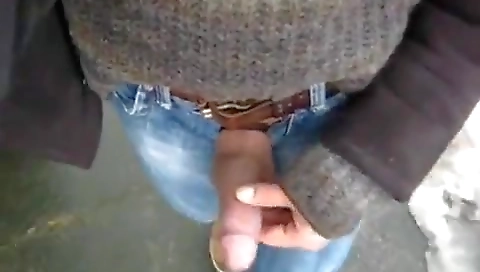 She's first time with a toy in the bathroom