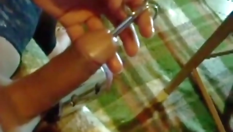 Sexy brunette hair shows her friend's pussy