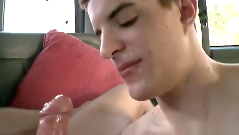 Sexy young brunette take salesman with big tits