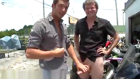 Blonde slut gets fucked in a gatey