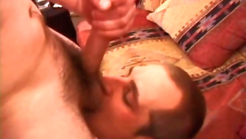 Blonde girl gets fucked by a dildo and receives