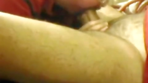 Sexy brunette fucked in a dildo and ass